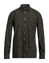 Tintoria Mattei 954 Man Shirt Military Green Size 16 Cotton In Green