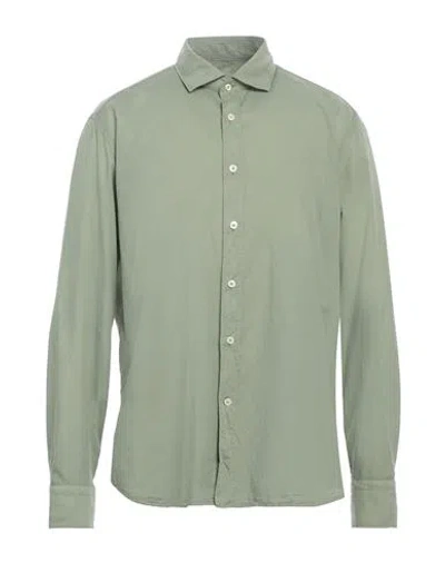 Tintoria Mattei 954 Man Shirt Military Green Size 17 ½ Cotton