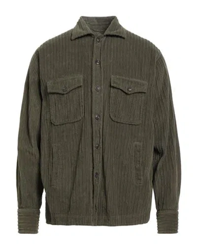 Tintoria Mattei 954 Man Shirt Military Green Size L Cotton