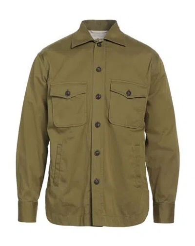 Tintoria Mattei 954 Man Shirt Military Green Size Xl Cotton