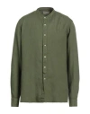 Tintoria Mattei 954 Man Shirt Military Green Size Xl Linen