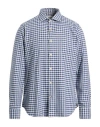 Tintoria Mattei 954 Man Shirt Navy Size 15 ¾ Cotton In Blue