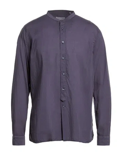 Tintoria Mattei 954 Man Shirt Navy Size 17 ½ Cotton In Blue