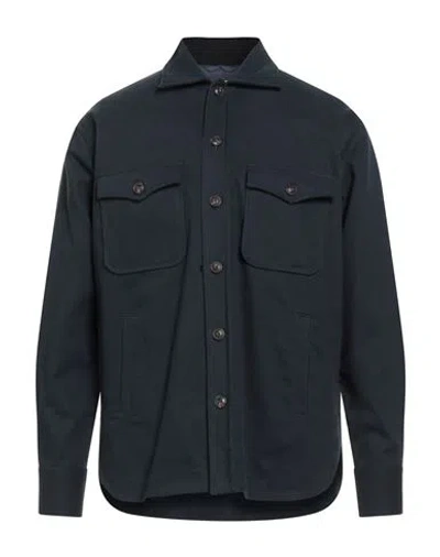 Tintoria Mattei 954 Man Shirt Navy Size L Cotton In Blue