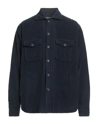 Tintoria Mattei 954 Man Shirt Navy Size Xxl Cotton In Blue