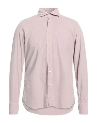 Tintoria Mattei 954 Man Shirt Pastel Pink Size 17 ½ Cotton, Elastane