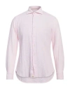 Tintoria Mattei 954 Man Shirt Pink Size 15 ¾ Cotton, Elastane In Pink