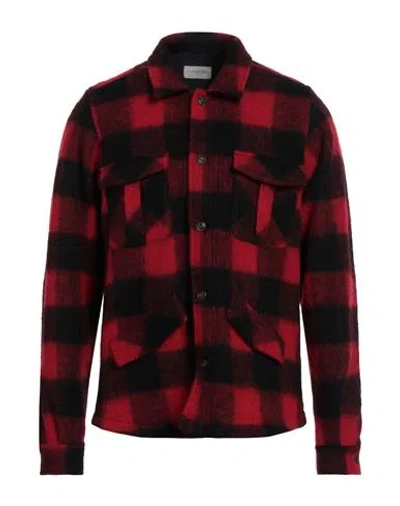 Tintoria Mattei 954 Man Shirt Red Size L Wool, Polyester
