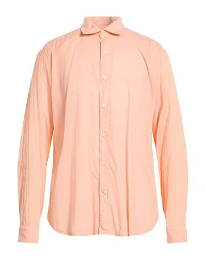 Tintoria Mattei 954 Man Shirt Salmon Pink Size 17 ½ Cotton