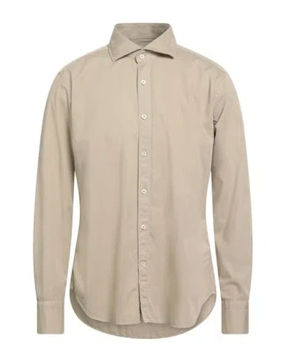 Tintoria Mattei 954 Man Shirt Sand Size Xxl Cotton