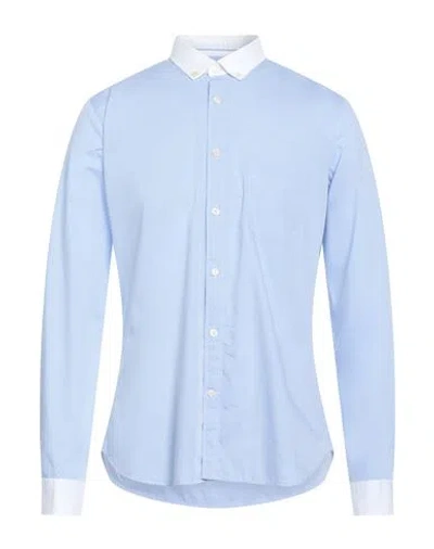 Tintoria Mattei 954 Man Shirt Sky Blue Size 16 Cotton