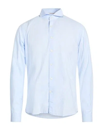 Tintoria Mattei 954 Man Shirt Sky Blue Size 16 ½ Cotton