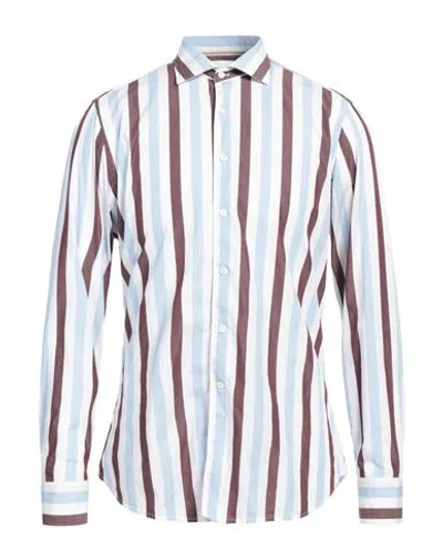 Tintoria Mattei 954 Man Shirt Sky Blue Size 17 Cotton