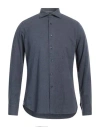 Tintoria Mattei 954 Man Shirt Slate Blue Size 15 ½ Cotton