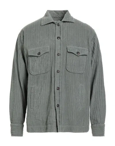 Tintoria Mattei 954 Man Shirt Slate Blue Size L Cotton