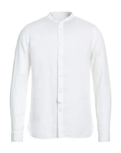 Tintoria Mattei 954 Man Shirt White Size 15 ½ Linen In Multi