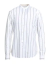 Tintoria Mattei 954 Man Shirt White Size 16 ½ Cotton, Linen, Polyamide In White