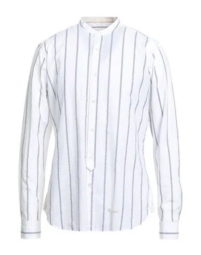 Tintoria Mattei 954 Man Shirt White Size 16 ½ Cotton, Linen, Polyamide