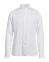 Tintoria Mattei 954 Man Shirt White Size 16 Linen