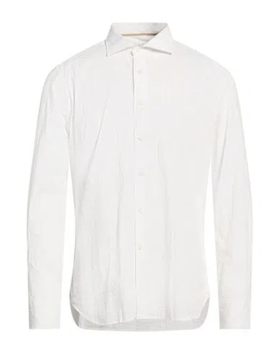 Tintoria Mattei 954 Man Shirt White Size 17 ½ Cotton, Elastane In Animal Print