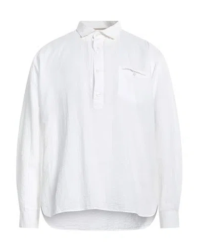 Tintoria Mattei 954 Man Shirt White Size 16 Cotton, Linen
