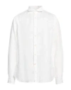 Tintoria Mattei 954 Man Shirt White Size 17 ½ Linen
