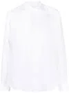 Tintoria Mattei Cutaway Collar Linen Shirt In White