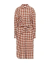 Tintoria Mattei 954 Woman Midi Dress Orange Size 6 Wool, Cotton In Orange