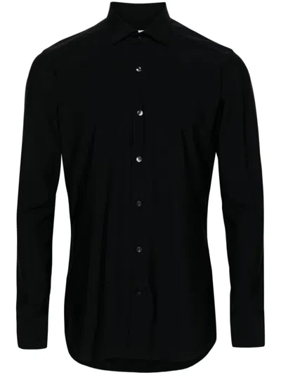 TINTORIA MATTEI BI STRETCH SHIRT,QF0CJE 095 UY1 BLACK