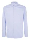 Tintoria Mattei Button-up Cotton Shirt In Blue
