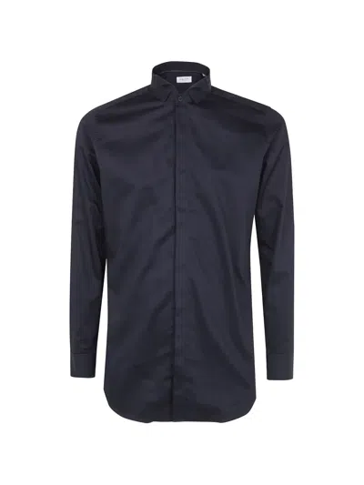 Tintoria Mattei Wing Collar Shirt In Blue