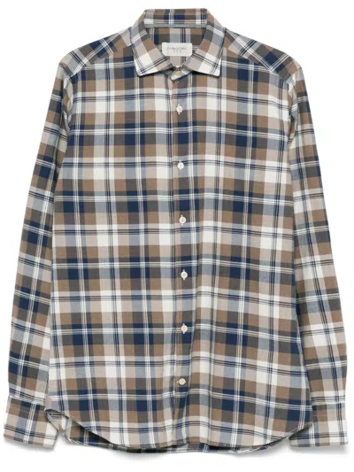 Tintoria Mattei Checked Shirt In Blue