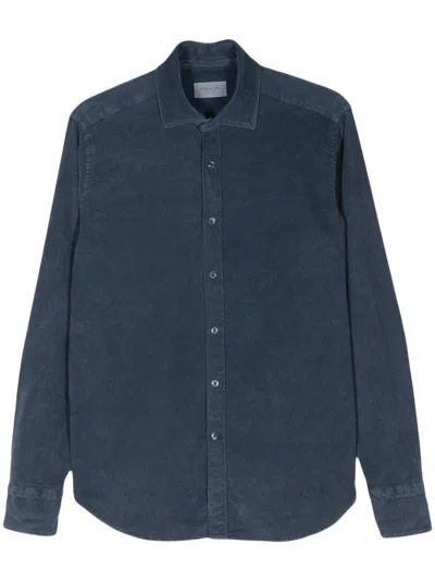Tintoria Mattei Corduroy Shirt In Blue