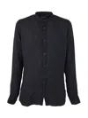 Tintoria Mattei Corean Collar Shirt Clothing In Blue