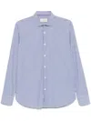 Tintoria Mattei Cotton Poplin Striped Shirt In Blue