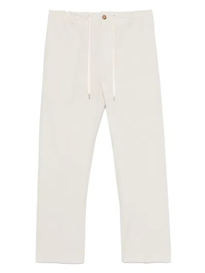 Tintoria Mattei Cotton Trousers In Neutral