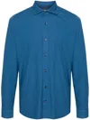 Tintoria Mattei Cutaway-collar Cotton Shirt In Blue