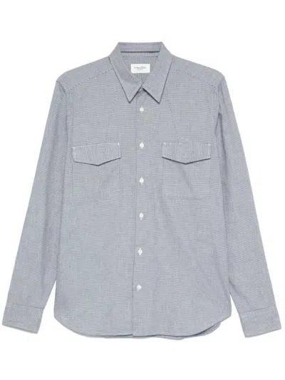 Tintoria Mattei Dogtooth-pattern Shirt In Blue