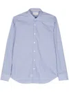 Tintoria Mattei Geometric-print Cotton Shirt In Blue