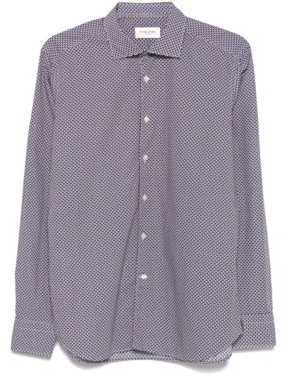Tintoria Mattei Geometric-print Shirt In Blue