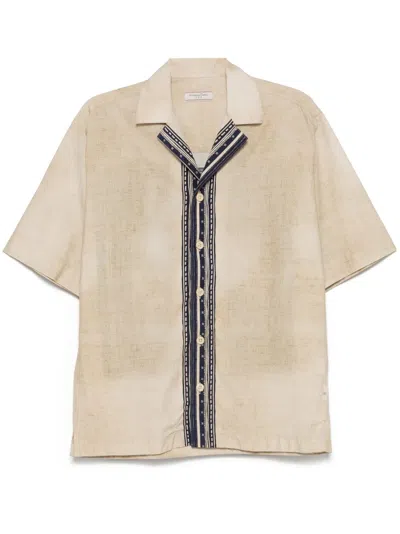 Tintoria Mattei Hemd Mit Grafischem Print In Nude