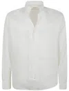 Tintoria Mattei Guru High Neck Linen Shirt In White