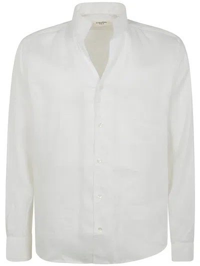Tintoria Mattei Guru High Neck Linen Shirt Clothing In White