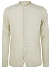 Tintoria Mattei Guru Neck Linen Shirt Clothing In Beige