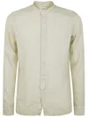 Tintoria Mattei Guru Neck Linen Shirt Clothing In Beige