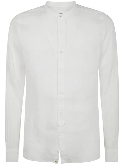 Tintoria Mattei Guru Neck Linen Shirt In White