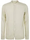 Tintoria Mattei Guru Neck Linen Shirt In White