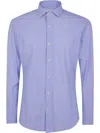 Tintoria Mattei Houndstooth Pattern Shirt In Blue