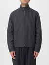 Tintoria Mattei Zip-up Herringbone Jacket In Black