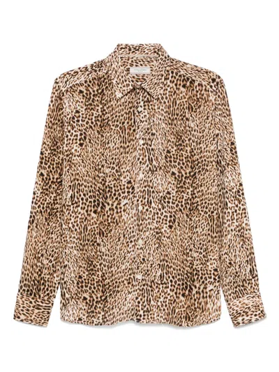 Tintoria Mattei Leopard-print Shirt In Brown